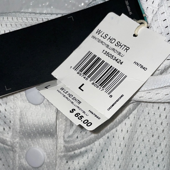 Adidas Kansas Jayhawks White and Blue Long sleeve Hoodie NWT UNISEX - Picture 3 of 8